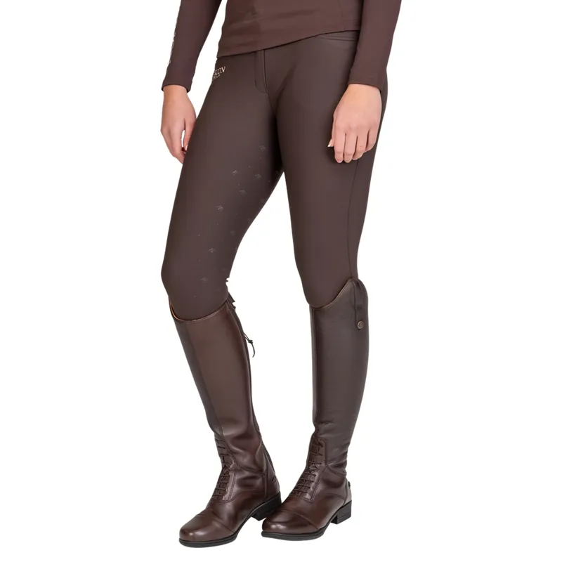 Aubrion Equestrian Full Grip Women's Breeches - Espresso-2