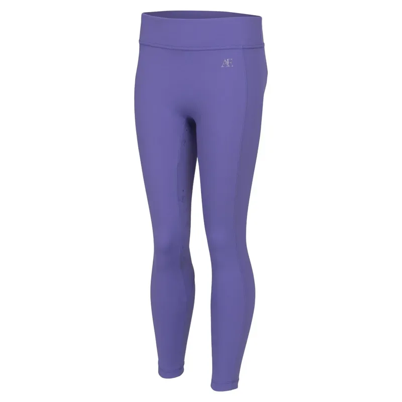 Aubrion Equestrian Junior Full Grip Riding Tights - Heather