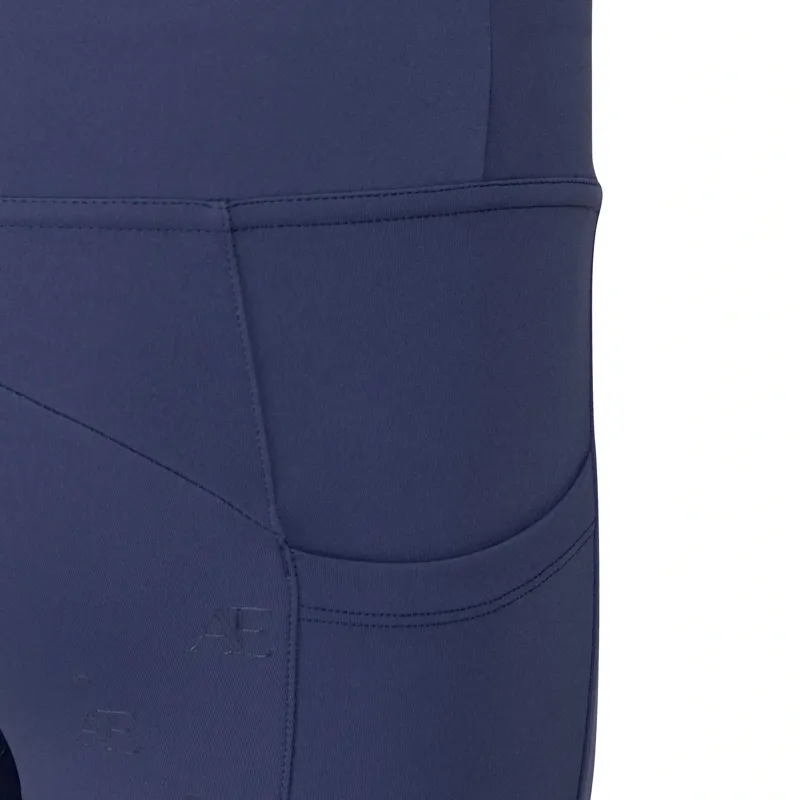 Aubrion Equestrian Young Rider Full Grip Riding Tights - Midnight-5