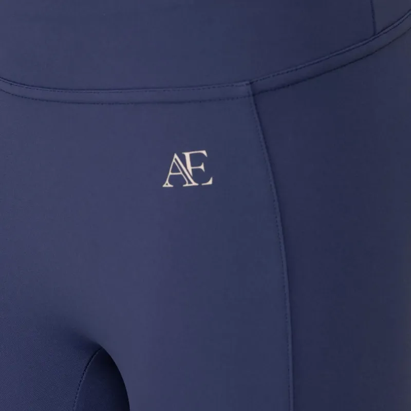 Aubrion Equestrian Young Rider Full Grip Riding Tights - Midnight-7
