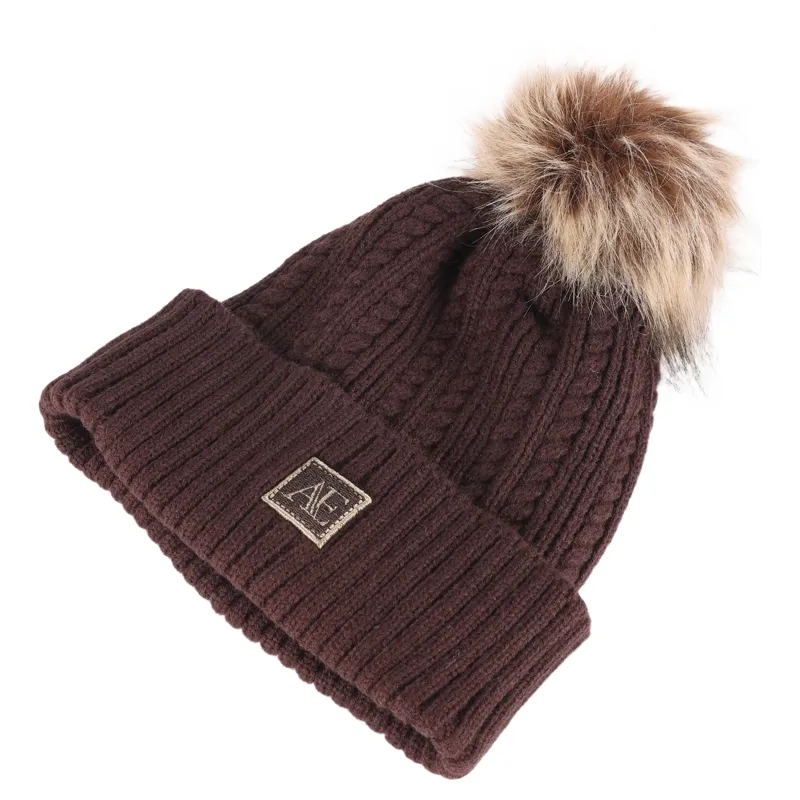 Aubrion Equestrian Knit Hat in Espresso