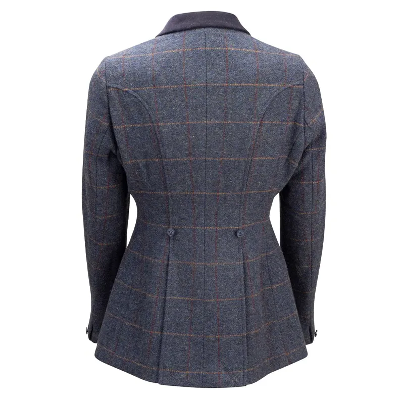 Aubrion Saratoga Women's Tweed Show Jacket - Juniper/Navy Check-2
