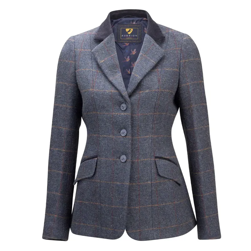 Aubrion Saratoga Women's Tweed Show Jacket - Juniper/Navy Check
