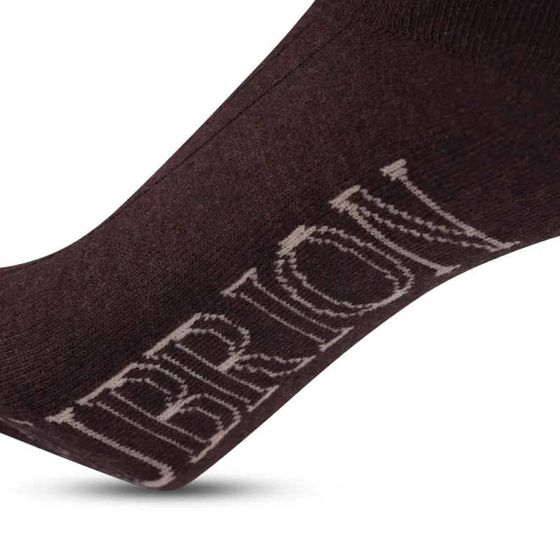 Aubrion Equestrian Women's Knitted Riding Boot Socks - Espresso-6