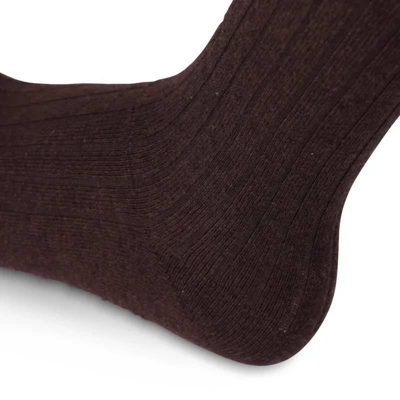 Aubrion Equestrian Women's Knitted Riding Boot Socks - Espresso-4
