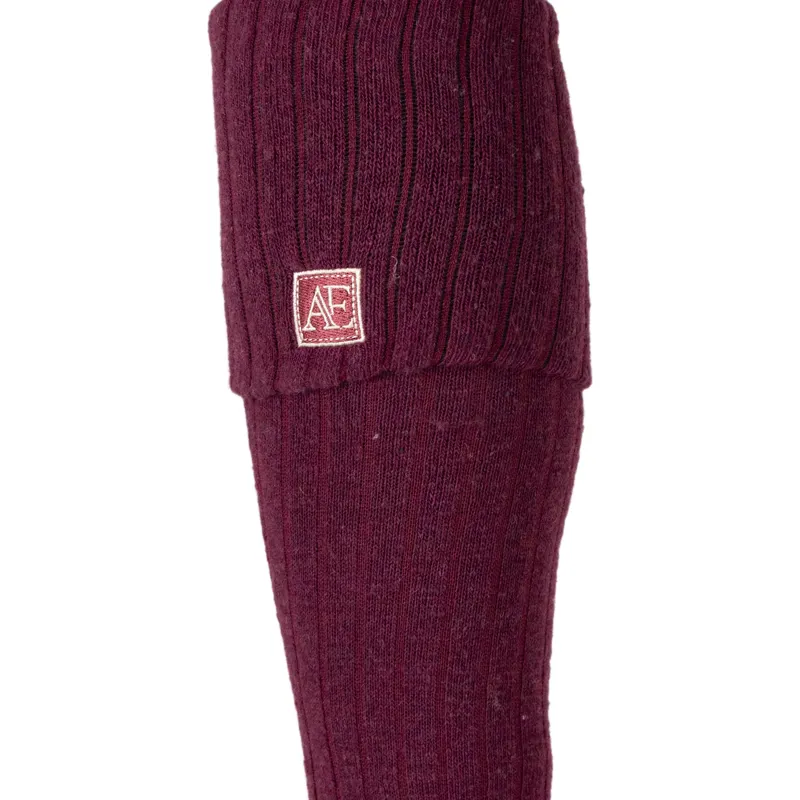 Aubrion Equestrian Womens Knitted Riding Boot Socks - Port-4