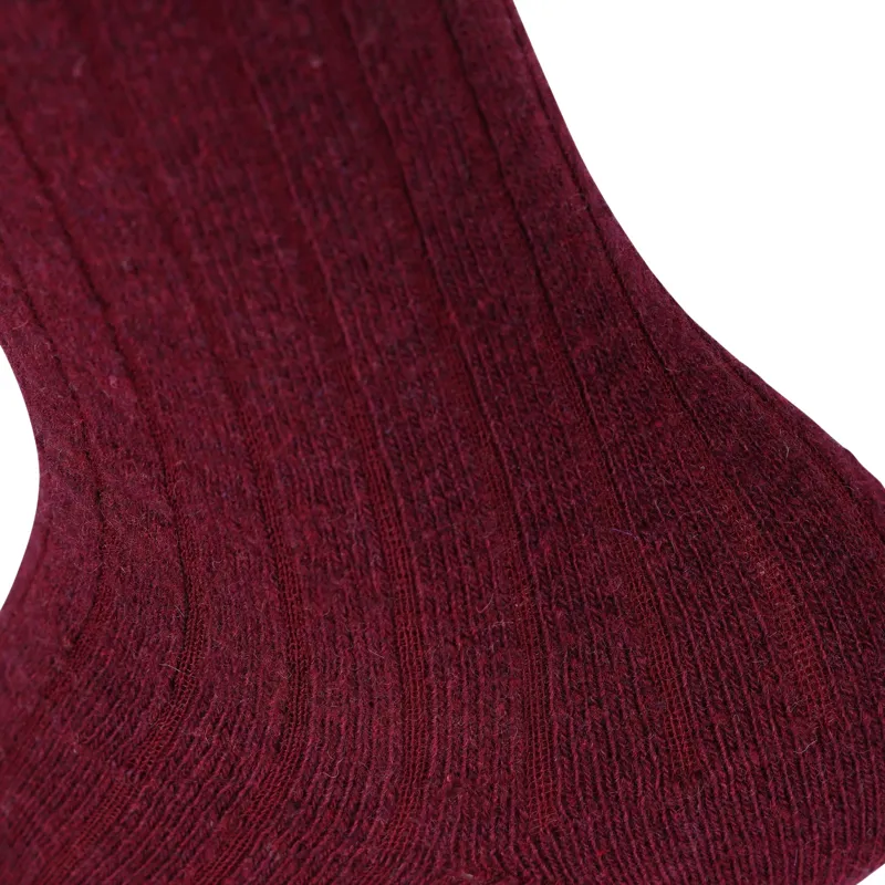 Aubrion Equestrian Womens Knitted Riding Boot Socks - Port-3