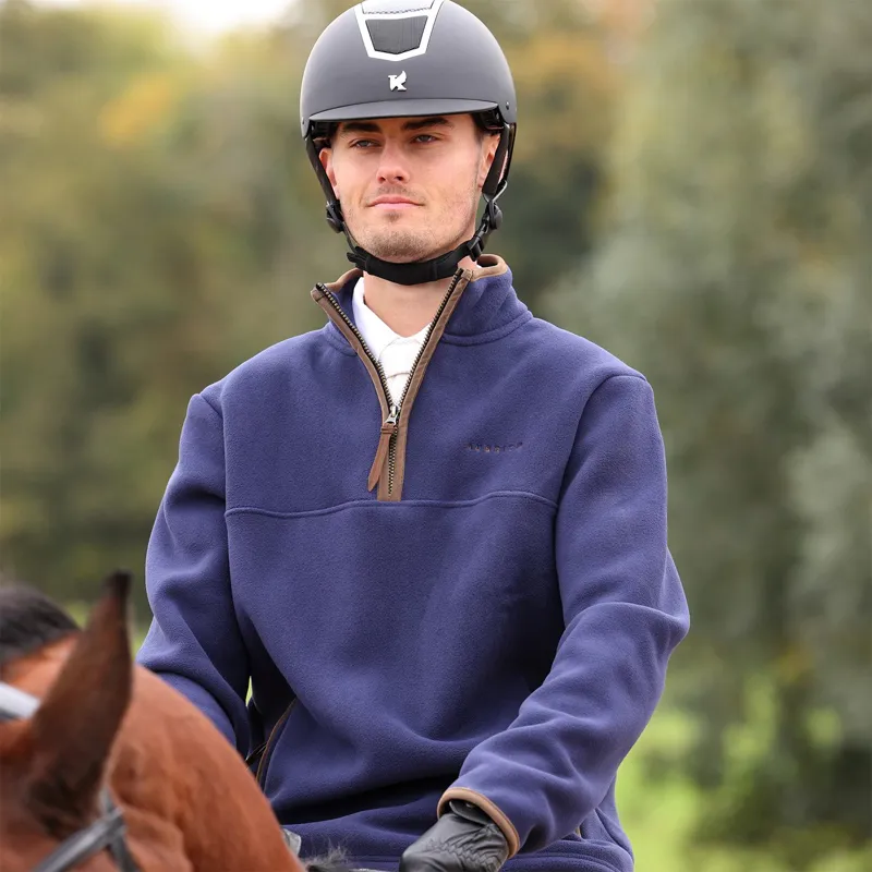 Aubrion Core Men's Half Zip Fleece - Navy-3