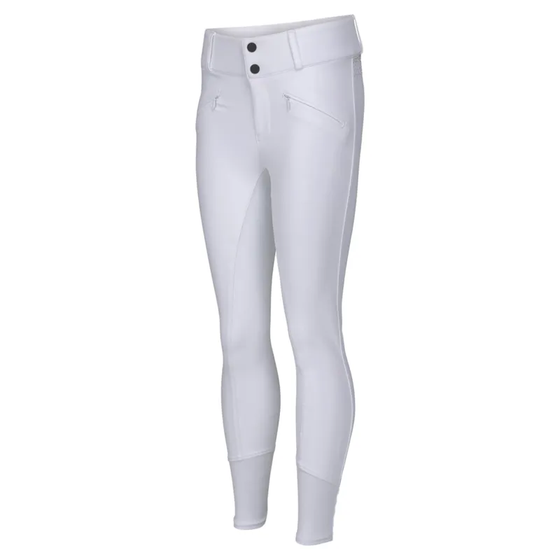 Aubrion Optima GX Young Rider Full Grip Competition Breeches - White-3