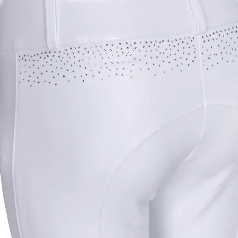 Aubrion Optima GX Young Rider Full Grip Competition Breeches - White-6