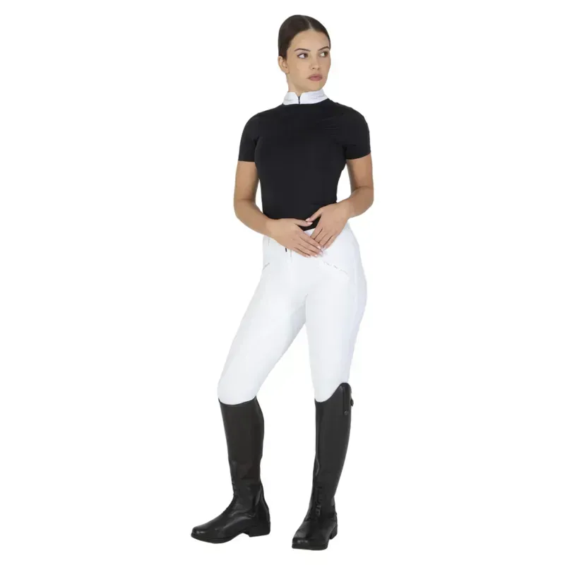 Aubrion Optima LX Full Grip Women's Competition Breeches - White-3