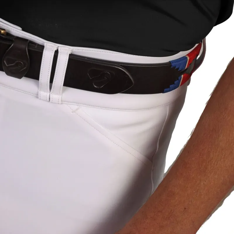 Aubrion Optima MX Knee Grip Men's Competition Breeches - White-1