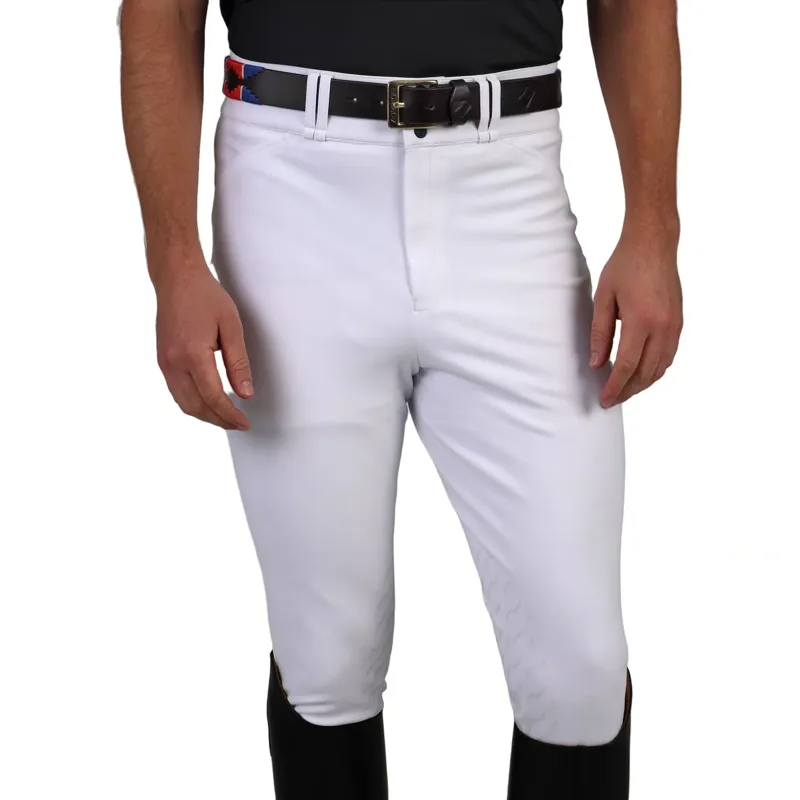 Aubrion Optima MX Knee Grip Men's Competition Breeches - White-2