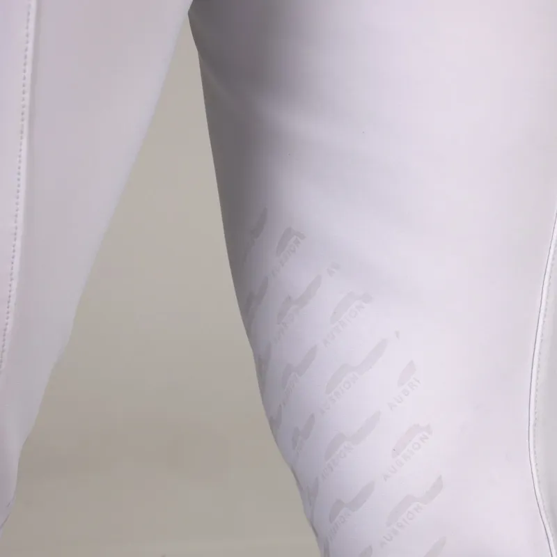 Aubrion Optima MX Knee Grip Men's Competition Breeches - White-3