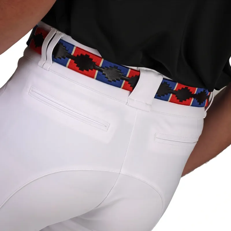 Aubrion Optima MX Knee Grip Men's Competition Breeches - White-4