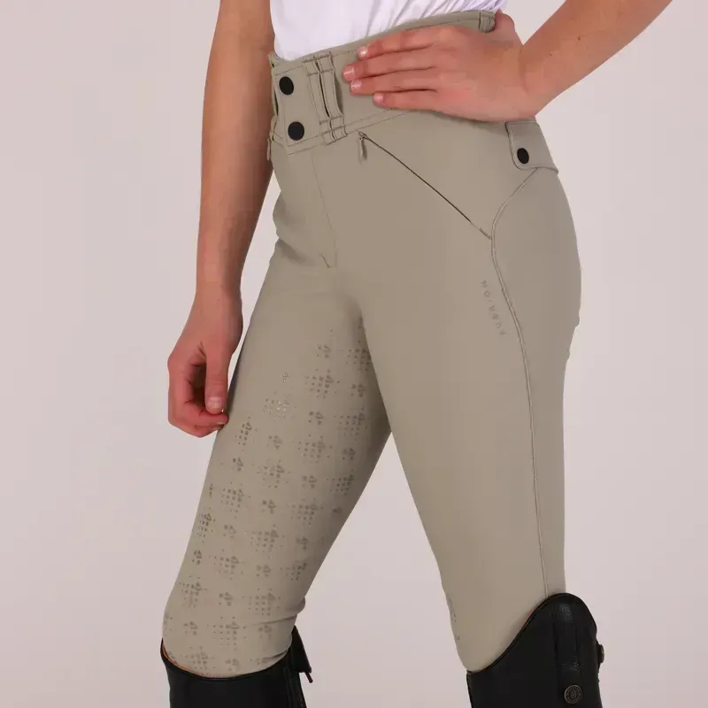 Aubrion Optima MX Young Rider Full Grip Competition Breeches-Beige-3