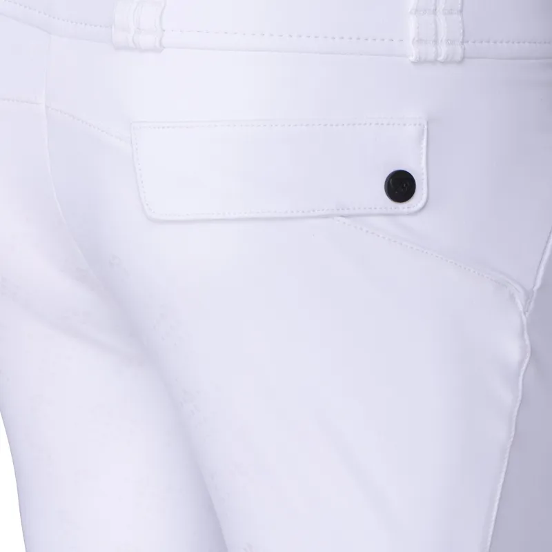 Aubrion Optima MX Young Rider Full Grip Competition Breeches - White-4