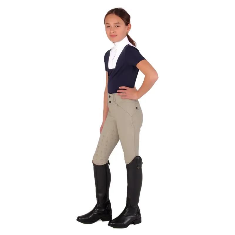 Aubrion Optima MX Young Rider Short Sleeve Show Shirt - Navy-3