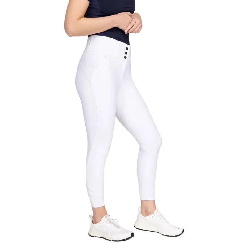 Aubrion Optima PX Women's Full Grip Competition Breeches - White-5