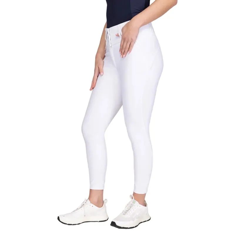 Aubrion Optima PX Women's Full Grip Competition Breeches - White-6