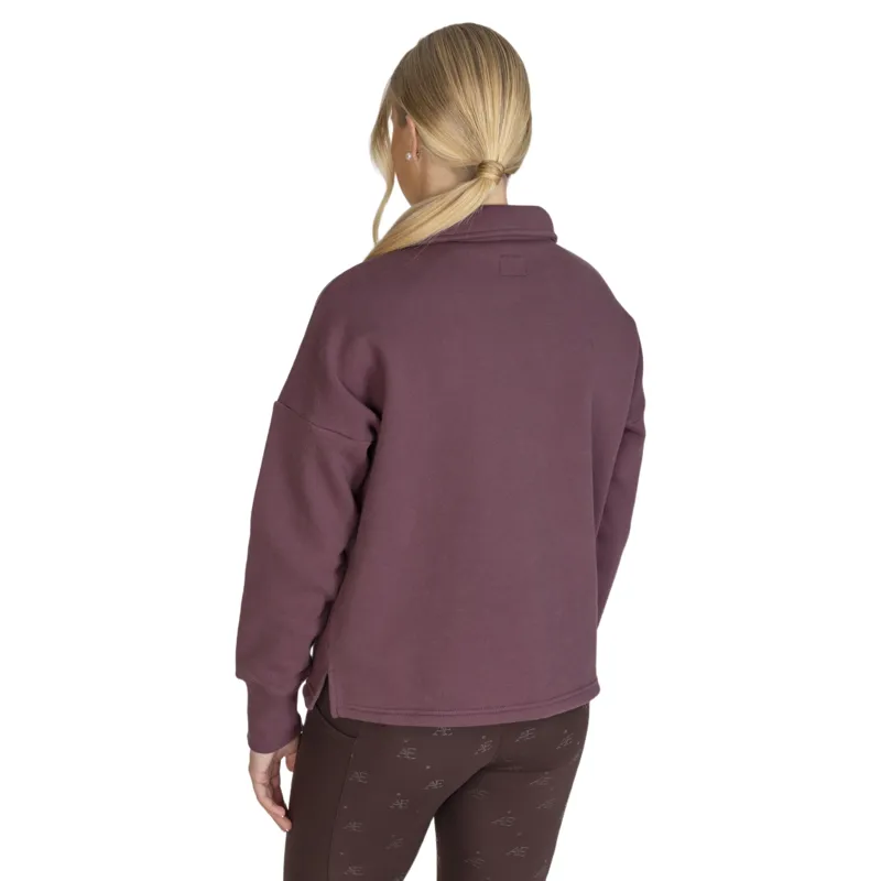 Aubrion Equestrian Women's Quarter Zip Sweater - Thistle-1