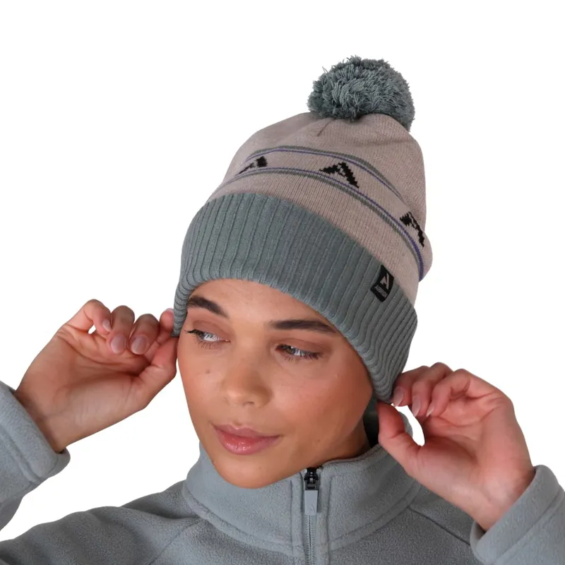 Aubrion React Pom-Pom Hat - Sage/Sand-1