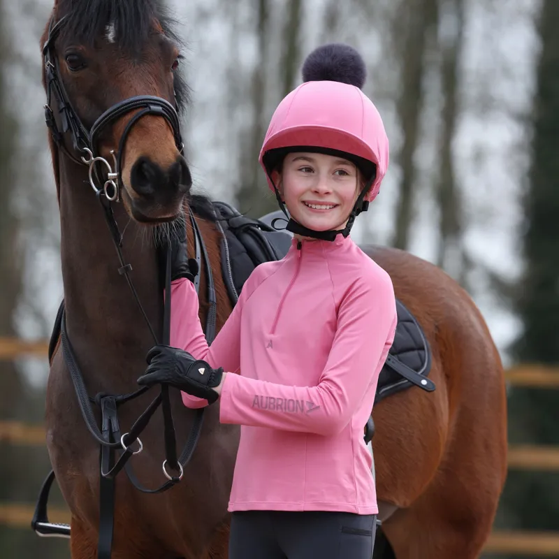 Aubrion React Young Rider Winter Base Layer - Candy Floss