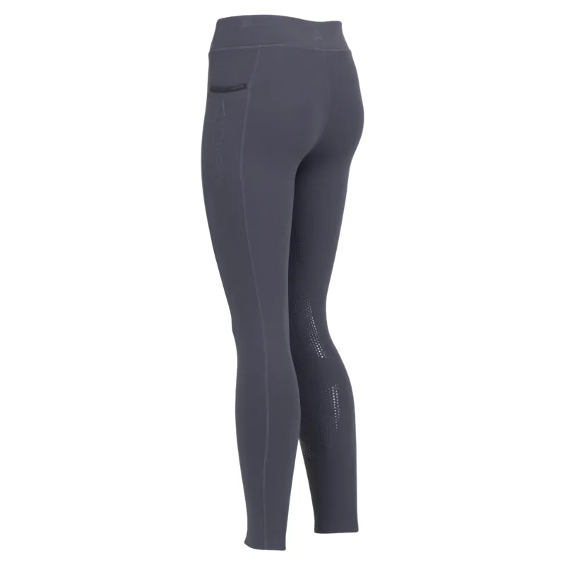 Aubrion React Young Rider Winter Knee Grip Riding Tights - Charcoal-2