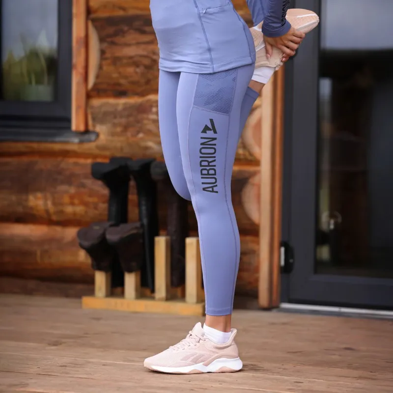 Aubrion React Non-Stop Women's Riding Tights - Sky-2