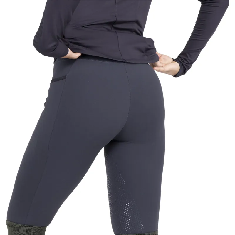 Aubrion React Winter Knee Grip Women's Riding Tights - Charcoal-2