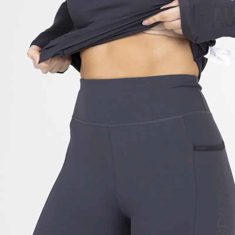 Aubrion React Winter Knee Grip Women's Riding Tights - Charcoal-5