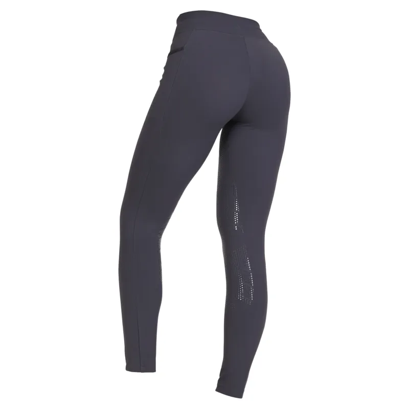 Aubrion React Winter Knee Grip Women's Riding Tights - Charcoal-9
