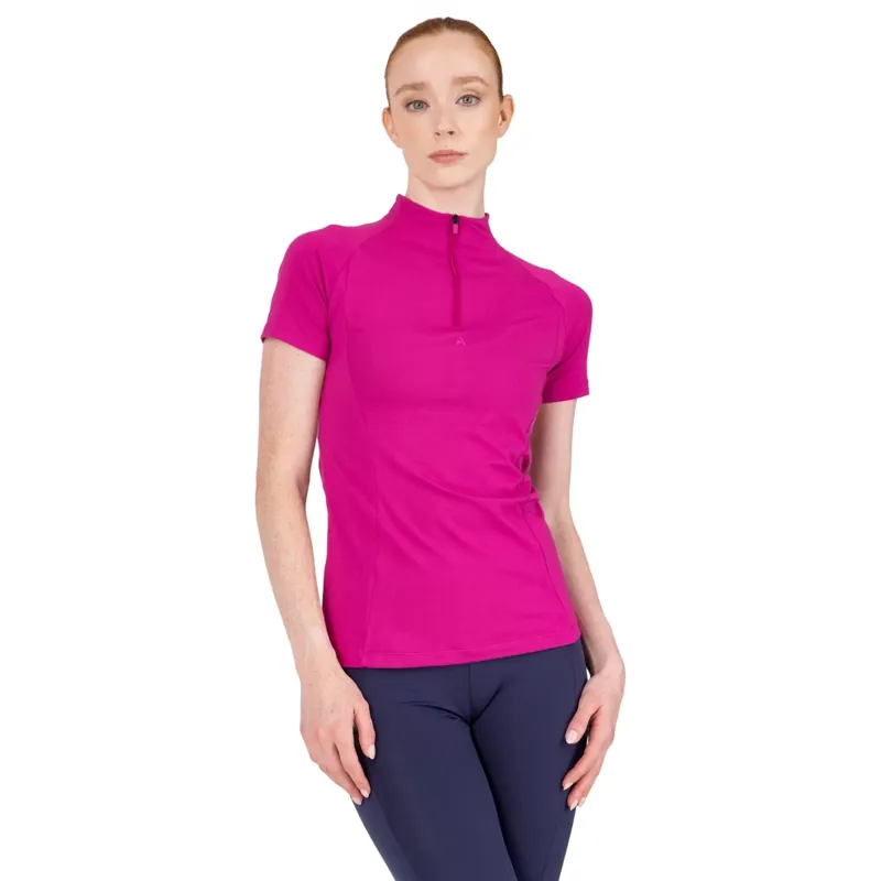 Aubrion React Women's Short Sleeve Base Layer - Fuchsia