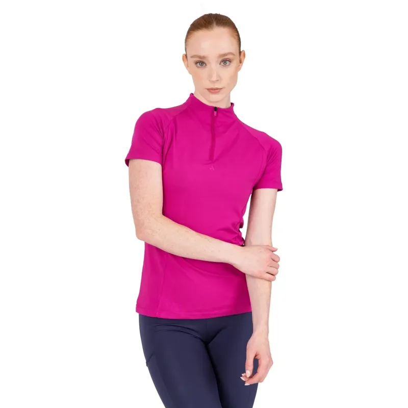 Aubrion React Women's Short Sleeve Base Layer - Fuchsia-1