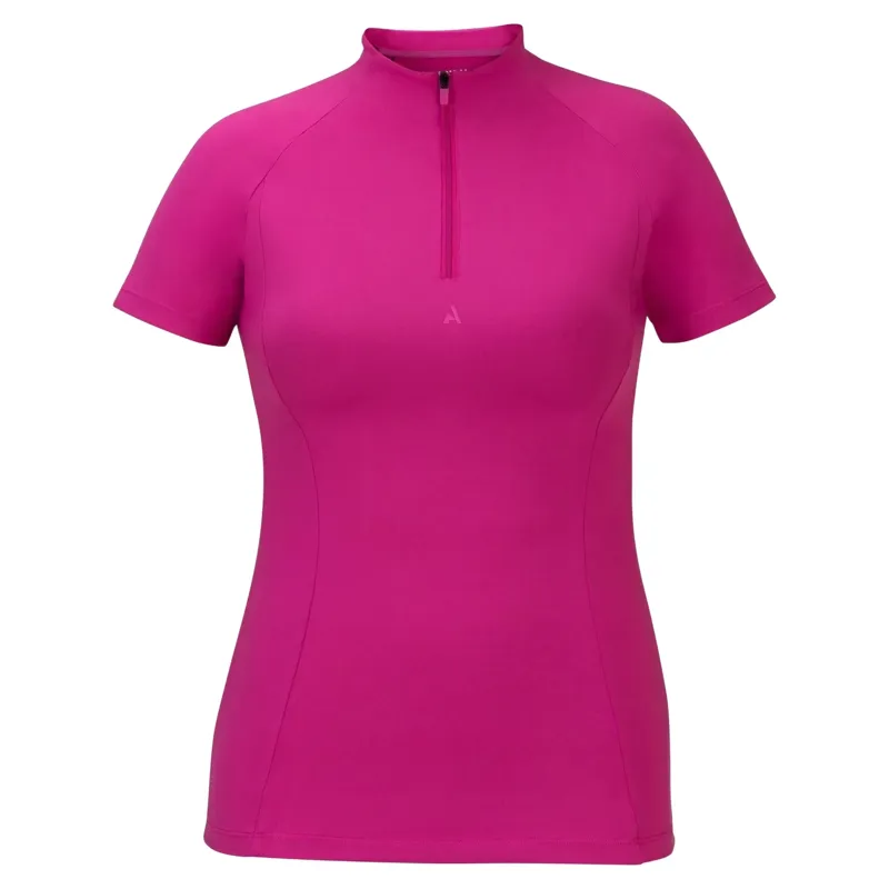 Aubrion React Women's Short Sleeve Base Layer - Fuchsia-2