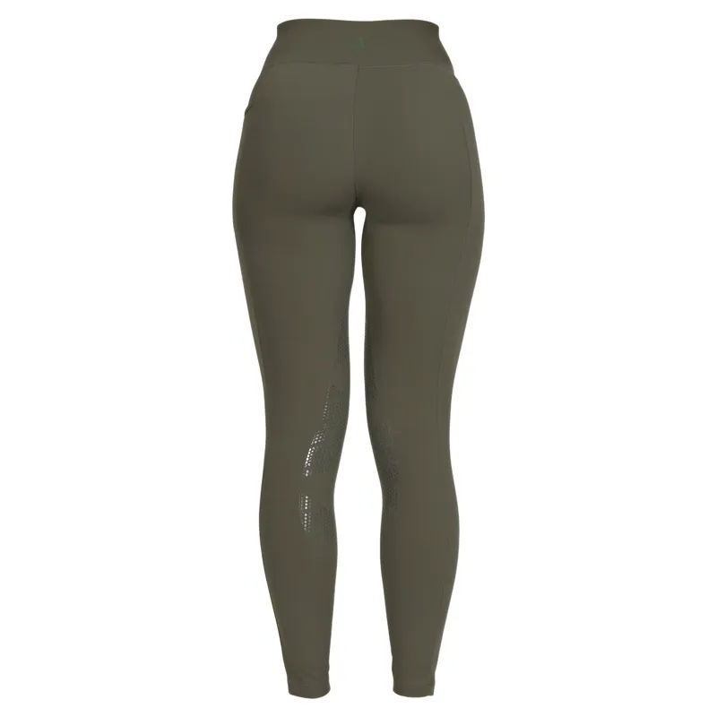 Aubrion React Winter Knee Grip Womens Riding Tights - Khaki-8
