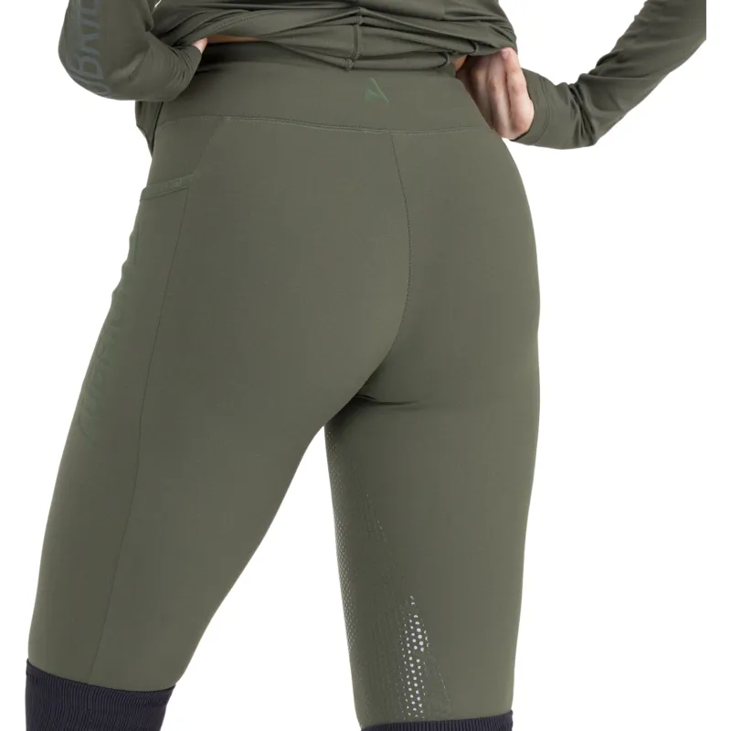Aubrion React Winter Knee Grip Womens Riding Tights - Khaki-4
