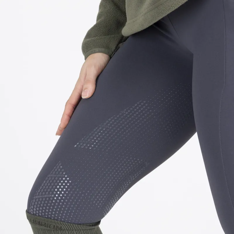 Aubrion React Winter Knee Grip Women's Riding Tights - Charcoal-6