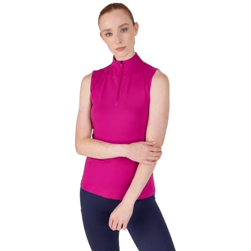 Aubrion React Women's Sleeveless Base Layer - Fuchsia-3