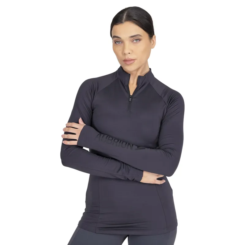 Aubrion React Women's Winter Long Sleeve Base Layer - Charcoal