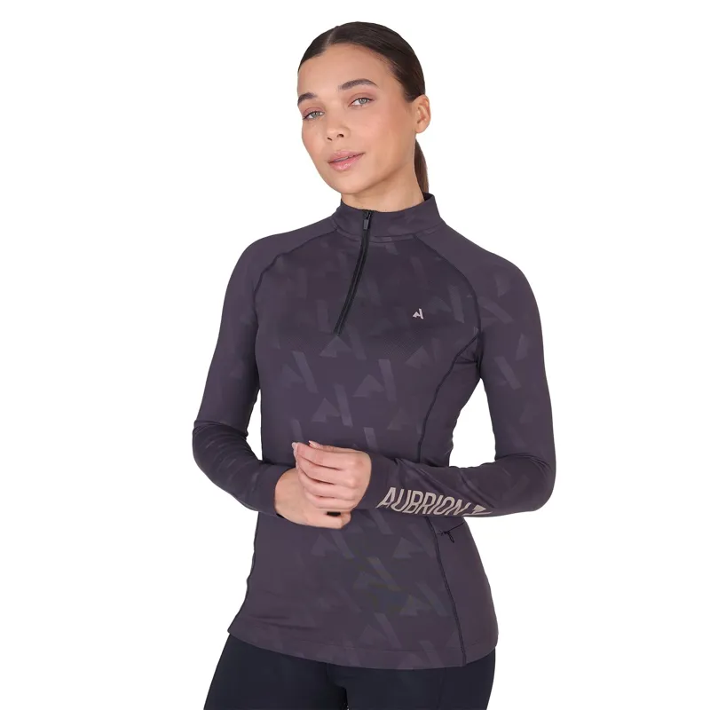 Aubrion React Women's Winter Long Sleeve Base Layer - Shadow-4