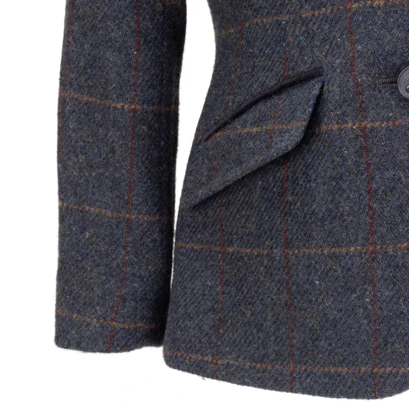 Aubrion Saratoga Youth Tweed Show Jacket - Juniper/Navy Check-2