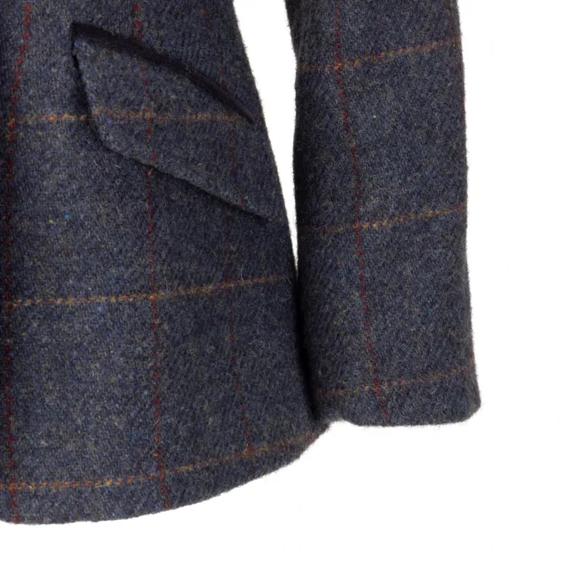 Aubrion Saratoga Youth Tweed Show Jacket - Juniper/Navy Check-6