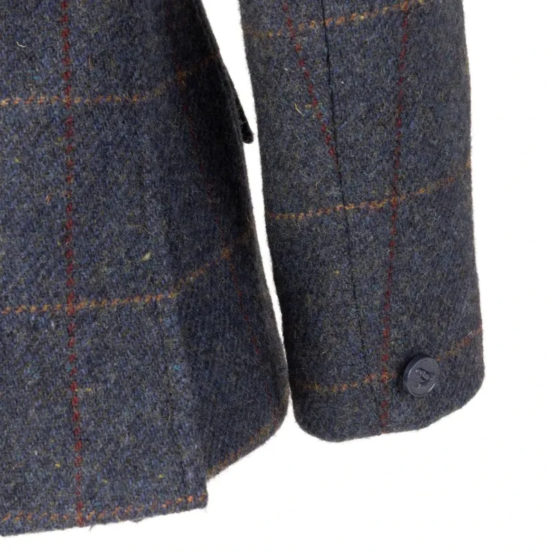 Aubrion Saratoga Youth Tweed Show Jacket - Juniper/Navy Check-9