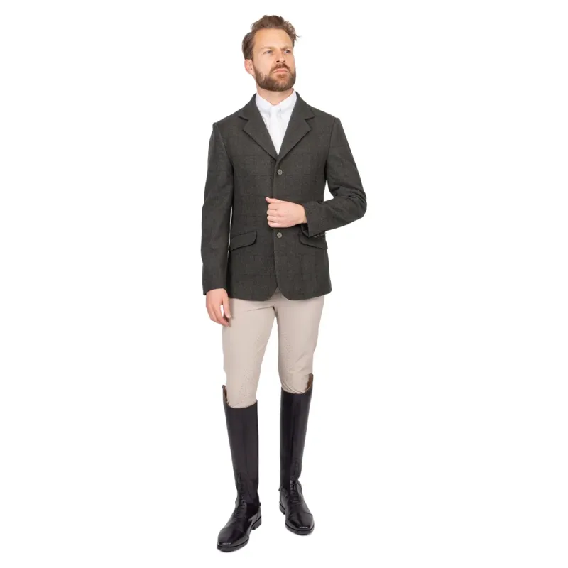 Aubrion Saratoga Men's Tweed Show Coat - Elm Green Check-2