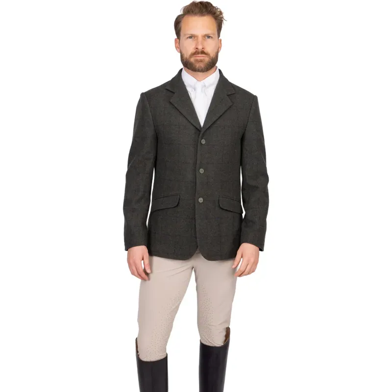 Aubrion Saratoga Men's Tweed Show Coat - Elm Green Check-4