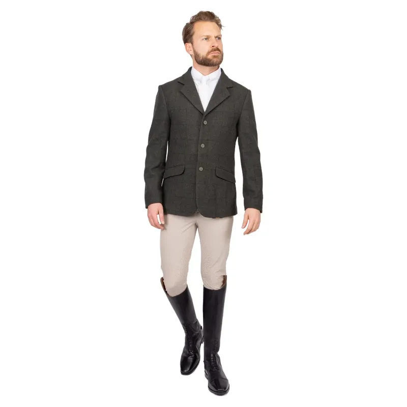 Aubrion Saratoga Men's Tweed Show Coat - Elm Green Check-5