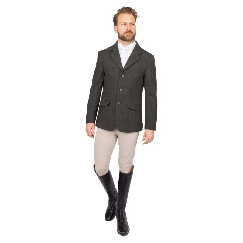 Aubrion Saratoga Men's Tweed Show Coat - Elm Green Check-6