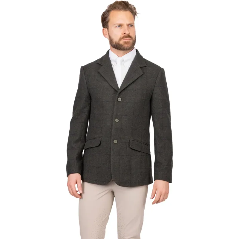 Aubrion Saratoga Men's Tweed Show Coat - Elm Green Check