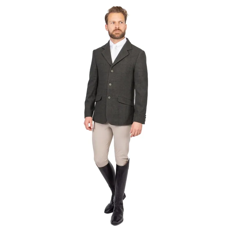 Aubrion Saratoga Men's Tweed Show Coat - Elm Green Check-9